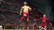 Liverpool's Mohamed Salah celebrates after scoring his side's sixth goal during the English Premier League soccer match between Liverpool and Manchester United at Anfield Liverpool's Mohamed Salah celebrates after scoring his side's sixth goal during the English Premier League soccer match between Liverpool and Manchester United at Anfield