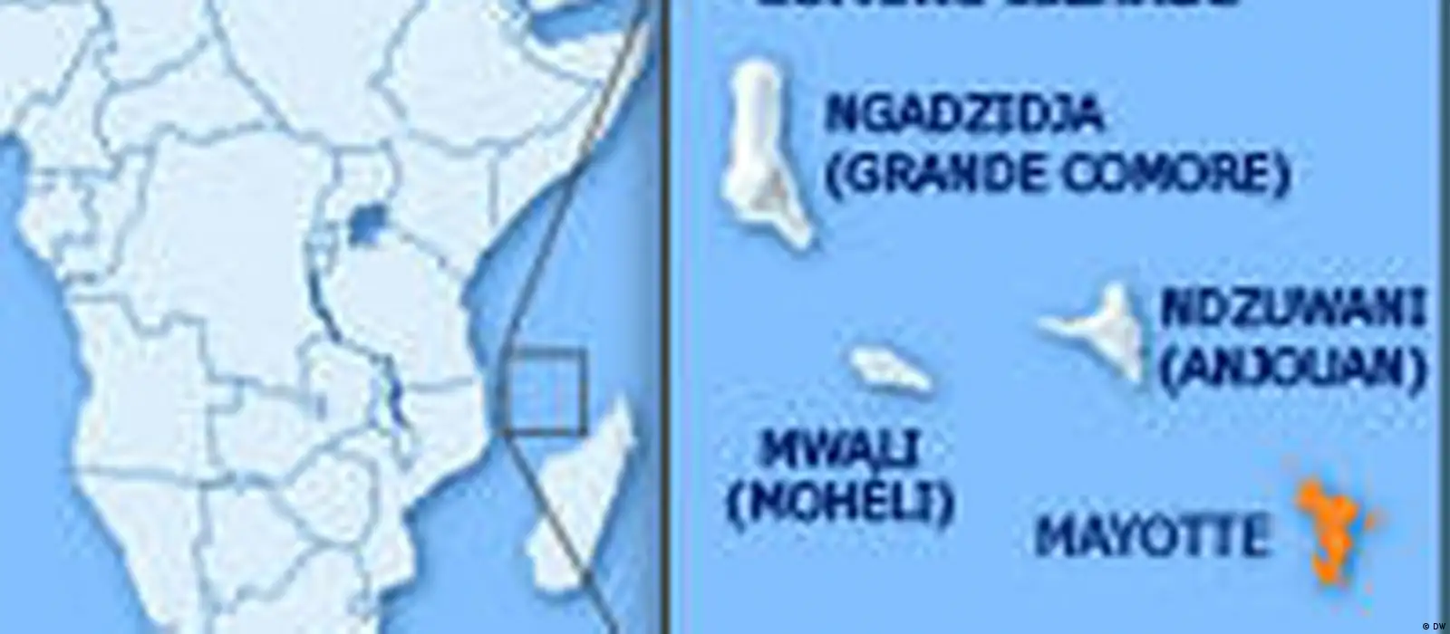 Map Mayotte - Popultion density by administrative division