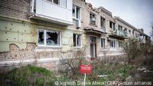 Ukraine, Donetsk region, shot down building due to war, pictured 24.04.2021 (CTK Photo/Vojtech Darvik Maca)