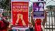 Sejumlah perempuan menunjukkan poster "Stop kriminalisasi aktivis buruh perempuan" dalam aksi protes membela hak buruh perempuan di Bandung, tahun 2023 Sejumlah perempuan menunjukkan poster "Stop kriminalisasi aktivis buruh perempuan" dalam aksi protes membela hak buruh perempuan di Bandung, tahun 2023
