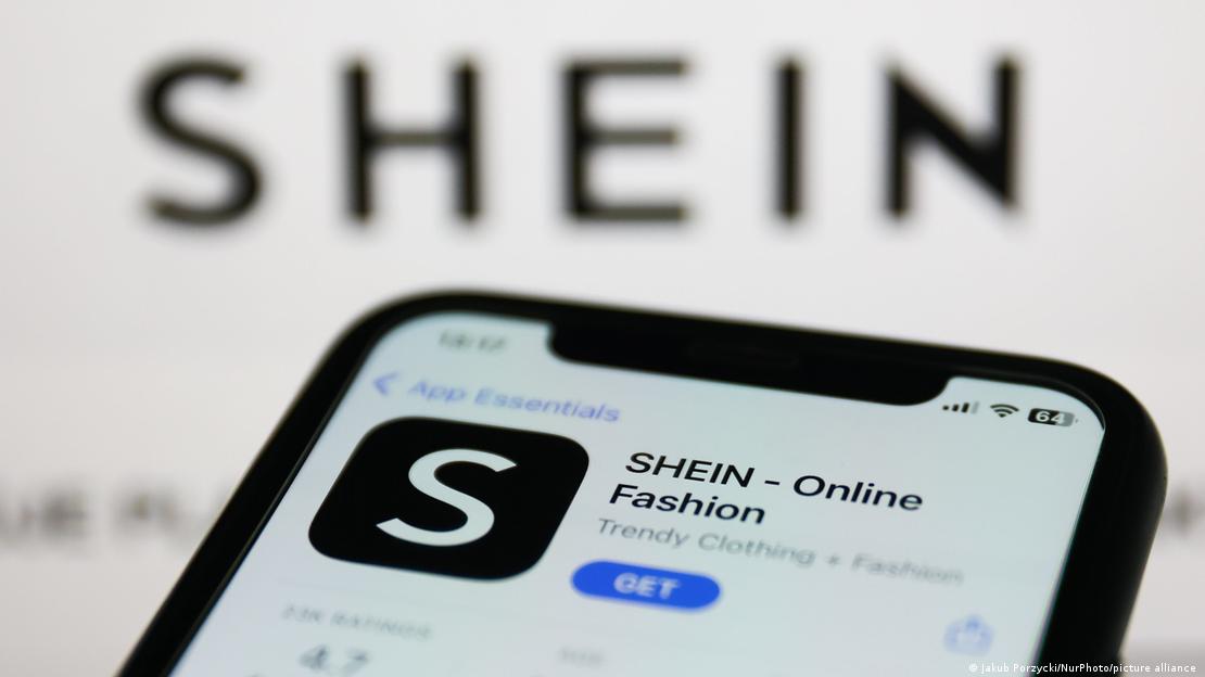 La aplicación de Shein en una pantalla de teléfono móvil.