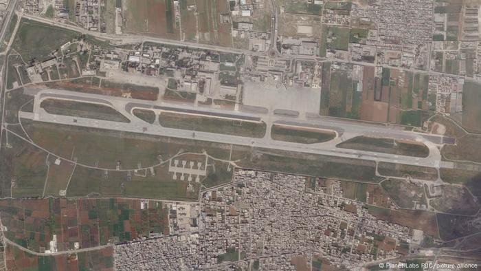 أرشيف: صورة بالأقمار الاصطناعية بعد تعرض مرجه لهجوم (السابع من مارس 2023)