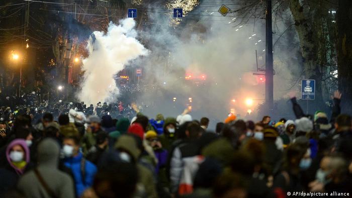 Εικόνα από διαδήλωση στην Τιφλίδα