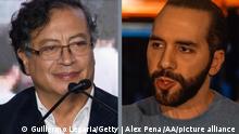 Gustavo Petro und Nayib Bukele
Guillermo Legaria/Getty Images (links) | Alex Pena /AA/picture alliance 