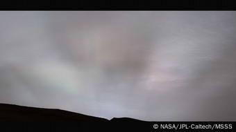 Rayos solares en amanecer de Marte