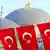 turkish flags and mosque