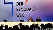 09.03.2023**Head of the German Bishops' Conference, Bishop Georg Baetzing and President of the Central Committee of German Catholics Irme Stetter-Karp attend the fifth Synodal Assembly of German Catholics, a church representative conference in Frankfurt, Germany, March 9, 2023. REUTERS/Heiko Becker