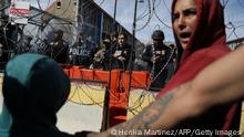 March 12, 2023**
TOPSHOT - Migrants, mostly of Venezuelan origin, attempt to forcibly cross into the United States at the Paso del Norte International Bridge in Ciudad Juarez, Chihuahua state, Mexico, on March 12, 2023. - Hundreds of migrants, mostly Venezuelans, attempted to stampede across one of the border bridges in the northern Mexican city of Ciudad Juarez, desperate to gain asylum in the United States. (Photo by HERIKA MARTINEZ / AFP) (Photo by HERIKA MARTINEZ/AFP via Getty Images)