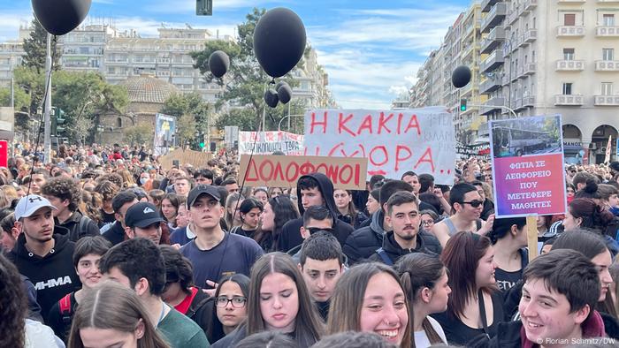 Griechenland | Demonstration wegen Zugunglück in Thessaloniki