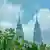A view of the Petronas towers in Kuala Lumpur, Malaysia.