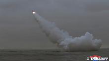  March 12, 2023 This picture taken on March 12, 2023 in the early morning and released on March 13, 2023 by North Korea's official Korean Central News Agency (KCNA) shows an underwater firing exercise of a strategic cruise missile held in the waters of Gyeongpo Bay. (Photo by KCNA VIA KNS / AFP) / - South Korea OUT / ---EDITORS NOTE--- RESTRICTED TO EDITORIAL USE - MANDATORY CREDIT AFP PHOTO/KCNA VIA KNS - NO MARKETING NO ADVERTISING CAMPAIGNS - DISTRIBUTED AS A SERVICE TO CLIENTS
THIS PICTURE WAS MADE AVAILABLE BY A THIRD PARTY. AFP CAN NOT INDEPENDENTLY VERIFY THE AUTHENTICITY, LOCATION, DATE AND CONTENT OF THIS IMAGE. / 
