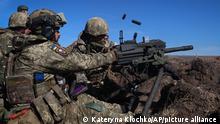 Units of one of the territorial defence brigade participate in military drills on a training ground in Zaporizhzhia region, Ukraine, Tuesday, March 14, 2023. (AP Photo/Kateryna Klochko)