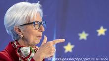 16.3.2023, Frankfurt am Main, Deutschland, Christine Lagarde, Präsidentin der Europäischen Zentralbank (EZB) spricht auf einer Pressekonferenz zur aktuellen Ratssitzung der Bank. +++ dpa-Bildfunk +++