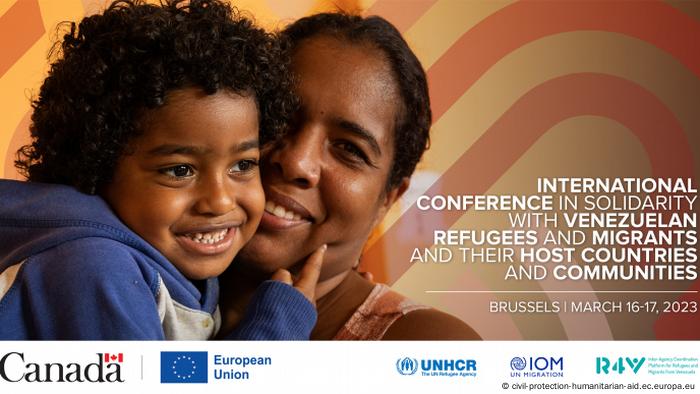 Screenshot Plakat Venezuela Konferenz Refugees and migrants