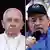 A combination picture of Pope France and Nicaraguan President Daniel Ortega