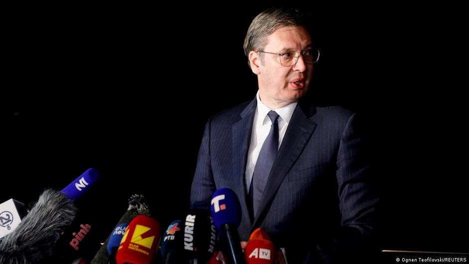 Predsednik Srbije Aleksandar Vučić nakon pregovora u Ohridu