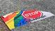 LGBTQI zastava sa znakom Stop LGBTQI zastava sa znakom Stop