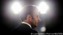 14.3.2023, Paris***
French President Emmanuel Macron delivers a speech during a working meeting 500 days ahead of the Paris 2024 Summer Olympic and Paralympic Games at the Paris and Ile-de-France Prefecture in Paris, France March 14, 2023. Ludovic Marin/Pool via REUTERS