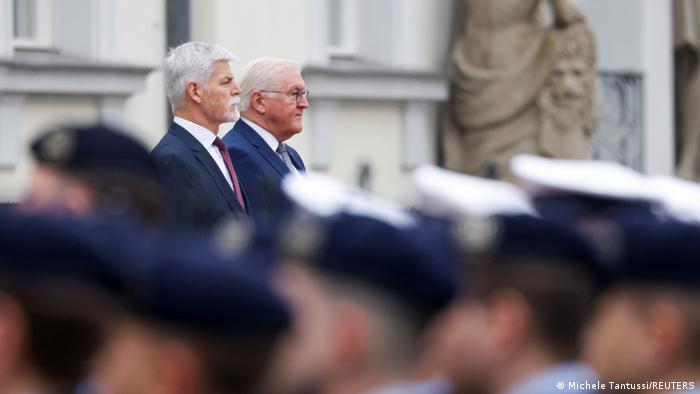 Bundespräsident Frank-Walter Steinmeier äußerte sich bei einem Berlin-Besuch seines tschechischen Kollegen Petr Pavel 