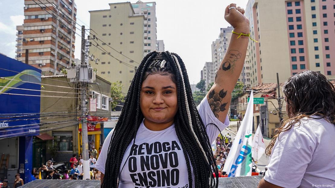 Jade Beatriz preside a União Brasileira dos Estudantes Secundaristas (Ubes).