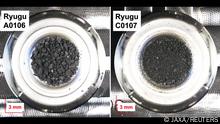 Carbonaceous rock samples retrieved from the asteroid Ryugu, that were subjected to chemical analysis by Hayabusa2 soluble organic matter (SOM) team members, led by Hiroshi Naraoka, Yoshinori Takano and Jason Dworkin, are seen in this undated handout photo. JAXA/Handout via REUTERS THIS IMAGE HAS BEEN SUPPLIED BY A THIRD PARTY. NO RESALES. NO ARCHIVES. MANDATORY CREDIT