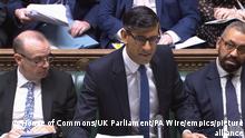 Prime Minister's Questions. Prime Minister Rishi Sunak speaks during Prime Minister's Questions in the House of Commons, London. Picture date: Wednesday March 22, 2023. Photo credit should read: House of Commons/UK Parliament/PA Wire URN:71475131