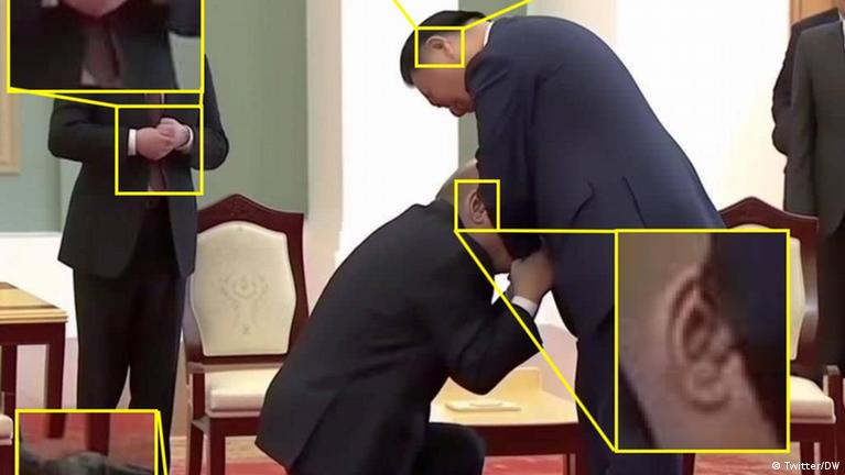 Fact check: No, Putin did not kneel before Xi Jinping