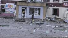 Zerstörte Gebäude in Avdiivka.