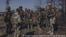 DONETSK OBLAST, UKRAINE - MARCH 23: Ukrainian soldiers practice with various weapons in the open field as military mobility continues within the Russian-Ukrainian war in Donetsk Oblast, Ukraine on March 23, 2023. Diego Herrera Carcedo / Anadolu Agency