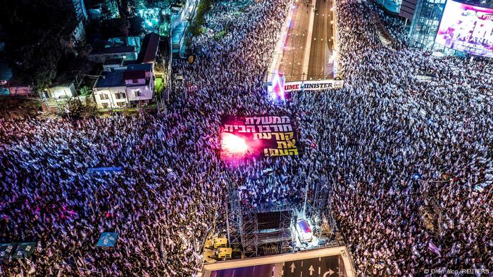 Protesta en Tel Aviv.