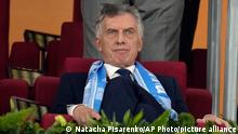 30.11.2022
Former Argentina President Mauricio Macri sits in the tribune before the World Cup group C soccer match between Poland and Argentina at the Stadium 974 in Doha, Qatar, Wednesday, Nov. 30, 2022. (AP Photo/Natacha Pisarenko)