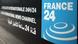 Logo of the French International news TV channel France 24. Picture taken on May 3, 2011 in Issy-Les-Moulineaux, a south-western Paris suburb. Logo of the French International news TV channel France 24. Picture taken on May 3, 2011 in Issy-Les-Moulineaux, a south-western Paris suburb.