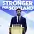 "Más fuerte por Escocia", se lee en el lema de campaña detrás del político, que habla desde el atril.