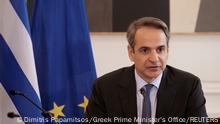 Greek Prime Minister Kyriakos Mitsotakis leads a cabinet meeting at the Maximos Mansion in Athens, Greece, March 28, 2023. Dimitris Papamitsos/Greek Prime Minister's Office/Handout via REUTERS THIS IMAGE HAS BEEN SUPPLIED BY A THIRD PARTY. MANDATORY CREDIT