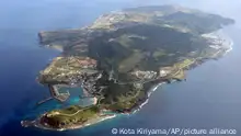 An aerial picture shows Yonaguni Island in Yonaguni Town, Okinawa Prefecture on March 6, 2023. ( The Yomiuri Shimbun via AP Images )