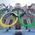 Олимпийские кольца в Париже, где летом 2024 года пройдут Игры