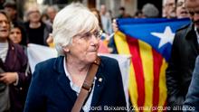 March 28, 2023, Barcelona, Spain: Former Minister Education of the Catalan government and Member of the European Parliament CLARA PONSATI in Barcelona streets moments before been detained by police offciers. Ponsati has come back in Spain after 5 years into exile following a failed 2017 Catalonia's independence referendum. (Credit Image: Â© Jordi Boixareu/ZUMA Press Wire