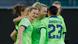 Wolfsburg players celebrate Wolfsburg players celebrate