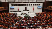 ANKARA, TURKIYE - MARCH 30: A general view of the Turkish Grand National Assembly as the process of Finland's NATO Accession Protocol discussions continue, in Ankara, Turkiye on March 30, 2023. Hakan Nural / Anadolu Agency