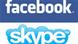 Logoja e Facebookut dhe Skype Logoja e Facebookut dhe Skype