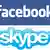 Logo Facebook Skype Bildkombo