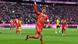 Thomas Müller raises an arm in celebration after scoring a goal for Bayern Munich. Thomas Müller raises an arm in celebration after scoring a goal for Bayern Munich.