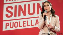 02/04/2023**Finland's Prime Minister Sanna Marin speaks as she attends the Social Democratic Party's parliamentary election event in Helsinki, Finland, April 2, 2023. REUTERS/Tom Little