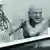 Pablo Picasso sitzt auf dieser Schwarz-Weiß-Fotografie sich mit einem Waschhandschuh schrubbend in der Badewanne.