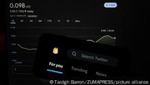 April 3, 2023, San Francisco, California, United States: The Twitter logo bird was unexpectedly changed to a shiba inu dog from the ''doge'' meme on orders from owner Elon Musk, sending the Dogecoin cryptocurrency to a quarterly high...Twitter is a social media platform where users can post short messages called ''tweets''. It was launched in 2006 and has become a popular tool for communication, networking, and news dissemination. It was purchased by Tech mogul Elon Musk for $44 Billion...Dogecoin is a cryptocurrency created in 2013 as a joke based on the ''Doge'' meme. It has since gained a large following and has been used for charitable donations and online tipping as well as being a speculative asset on financial markets. (Credit Image: Â© Taidgh Barron/ZUMA Press Wire