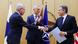 Finnish Foreign Minister Pekka Haavisto, left, shakes hands with United States Secretary of State Antony Blinken Finnish Foreign Minister Pekka Haavisto, left, shakes hands with United States Secretary of State Antony Blinken