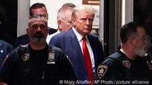 Former President Donald Trump arrives at court, Tuesday, April 4, 2023, in New York. Trump is set to appear in a New York City courtroom on charges related to falsifying business records in a hush money investigation, the first president ever to be charged with a crime. (AP Photo/Mary Altaffer)