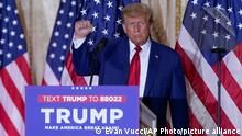 Former President Donald Trump speaks at his Mar-a-Lago estate Tuesday, April 4, 2023, in Palm Beach, Fla., after being arraigned earlier in the day in New York City. (AP Photo/Evan Vucci)
