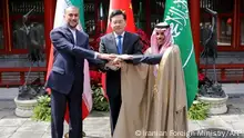 沙特和伊朗外长在北京签署恢复邦交声明