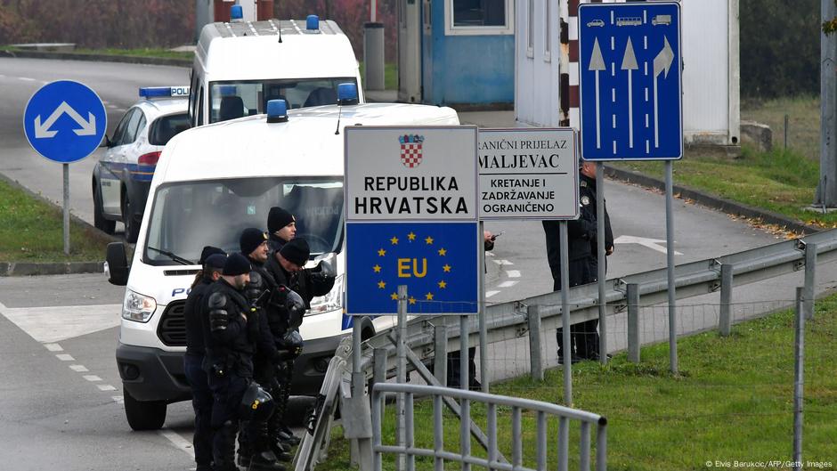 Hrvatska policija na granici sa Bosnom i Hercegovinom.